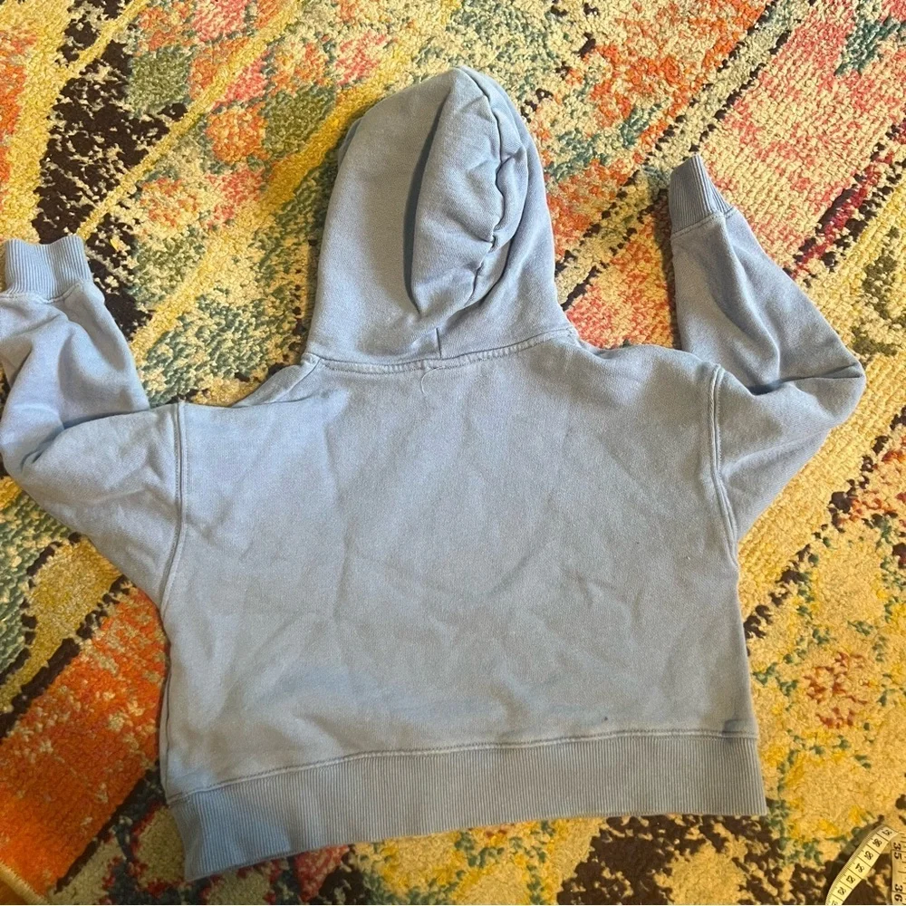 Zara Blue California Kids cropped Hoodie size 8-9